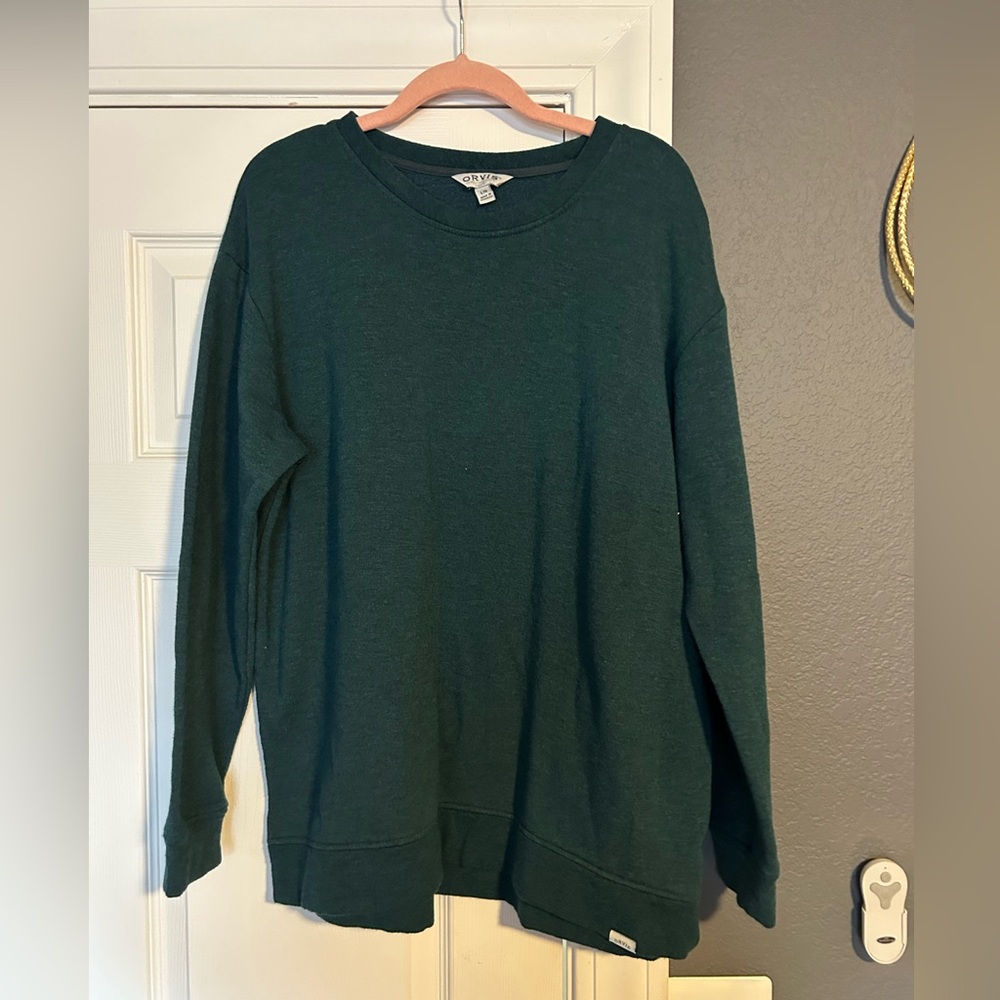 Orvis Deep Green Crew Neck Sweater